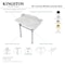 Kingston Brass 36 Carrara Marble Console Sink with Stainless Steel Legs, Marble WhiteMatte Black LMS36MOQ0 - alternate 3